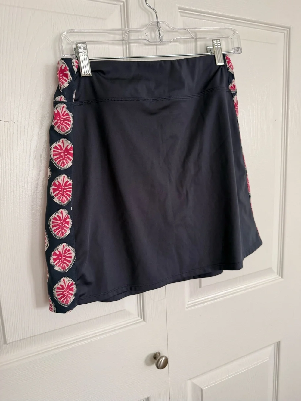 Tommy Bahama Navy Skirt with Pink Floral Side Trim